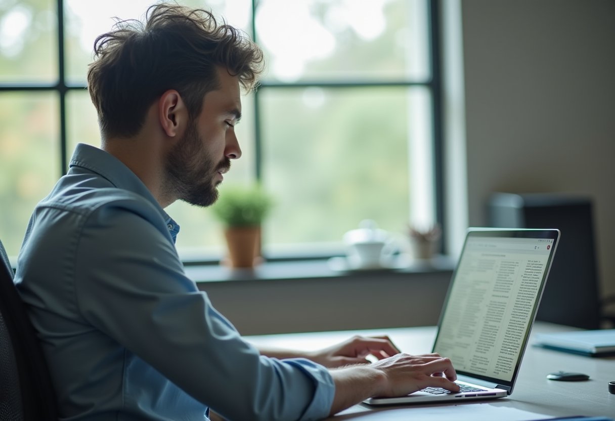 Man working at laptop beside a bright window, exploring what AI can actually do in everyday tasks